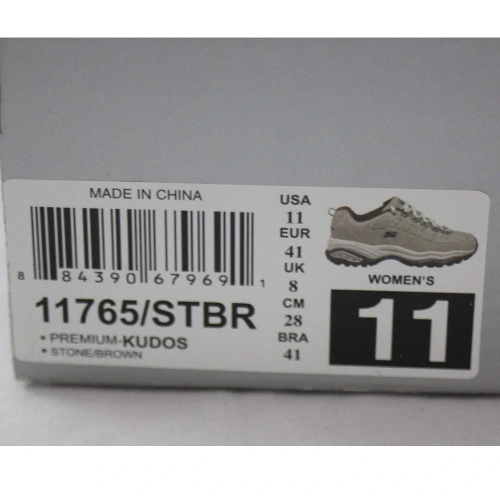 Skechers KUDOS Womens 11 Stone Brown‎ Walking Shoes 11765/STBR